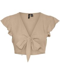 Vero Moda - VMMYMILO SL Crop Tie Top Wvn GA Vestaglia - Lyst