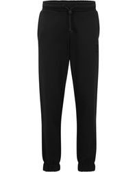 HUGO - Relaxed-fit Cotton-terry Tracksuit Bottoms With Stacked Logo - Lyst