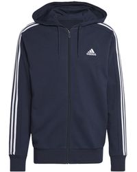 adidas - Essentials 3-stripes Full-zip Hoodies - Lyst