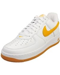 Nike - Air Force 1 Low Retro Qs Mens Fashion Trainers In White Gold - 9.5 Uk - Lyst