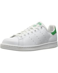 adidas Originals Originals White And Green Velcro Stan Smith ... حرارة العين