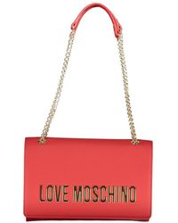 Love Moschino - MOSCHINO Borsa donna Love spalla in ecopelle rosso B24MO100 JC4192 Piccola - Lyst