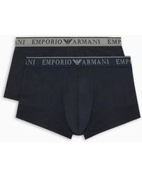 Emporio Armani - Two-pack Of Endurance Logo Boxer Briefs - Lyst