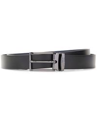 HUGO - S Geffi Gb30 Reversible Leather Belt With Plaque And Pin Buckles - Lyst