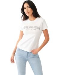 TRUE RELIGION - S Crew Neck Logo T-shirt Optic White 12 - Lyst