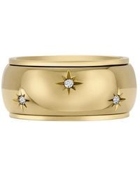 Fossil - Anelli da donna in acciaio inox - Lyst