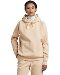 G-Star RAW - Premium Core 2.0 Hooded Sweater Donna ,Beige - Lyst