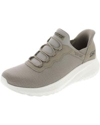 Skechers - Bobs Sport Squad Chaos Slip-ins Taupe Low Top Sneaker Shoes 11 - Lyst