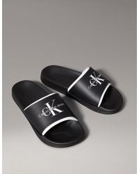 Calvin Klein - Rubber Neoprene MONOLOGO YM0YM00361 Slides - Lyst