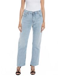 Replay - Jeans Donna Jaylie Wide Leg Fit in Denim Comfort - Lyst