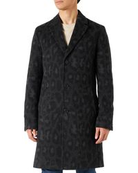 HUGO - S Malte2311 Wool-blend Regular-fit Coat With Jaglion Print - Lyst