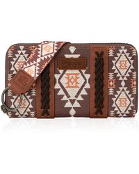 Wrangler - Wallet Purse For Western Aztec Clutch Wristlet Wallet With Credit Card Holder - Lyst
