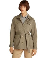 Tommy Hilfiger - Gold Button Utility Shirt Jacket With Chest Pockets - Lyst