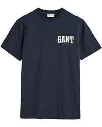 GANT - Arch Script Ss T-shirt - Lyst