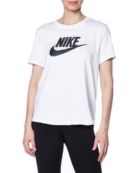 Nike - Essential Icon Futura T-shirt Wit Xs - Lyst