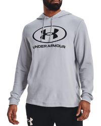 Under Armour - S Rival Terry Po Hoodie Grey M - Lyst