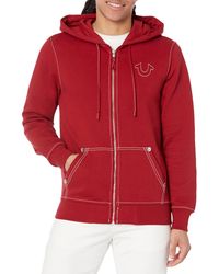 True Religion Cotton Big T Zip-up Logo 