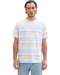 Tom Tailor - Basic T-Shirt mit Streifen - Lyst