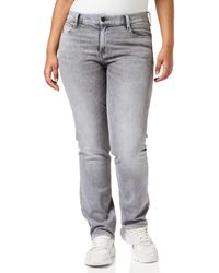 G-Star - Jeans Noxer High Waist Straight,grijs - Lyst