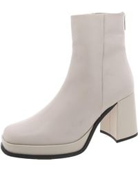 Steve Madden - Maxxy Stiefeletten aus Leder mit Blockabsatz - Lyst