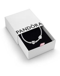 PANDORA - Sterling Love You Mum Infinity Heart Bracelet Charm & Heart Clasp Snake Chain Bracelet - Jewellery Set With Gift - Lyst