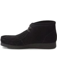 Clarks - Wallabee Evo Boot Suede Boots In Black Standard Fit Size 10.5 - Lyst