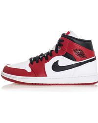 red nike mid tops