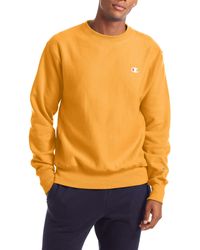 Champion - Reverse Weave Sweatshirt,c Gold/left Chest "c" Logo,small - Lyst
