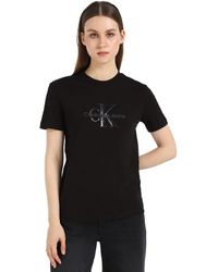 Calvin Klein - Glossy MONOLOGO Regular Tee Maglietta S/S - Lyst