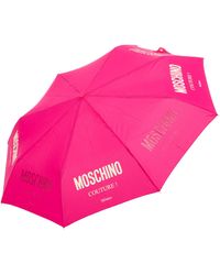 Moschino - Damen openclose Regenschirm fuchsia - Lyst