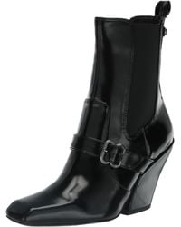 Sam Edelman - Suzette Western Boot Black Leather 8 Medium - Lyst