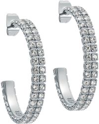 Ted Baker - Mellia Medium Double Crystal Hoop Earrings For - Lyst