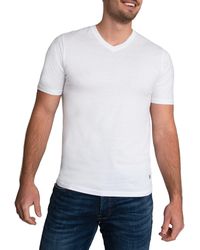 Fila - Lot de 4 t-shirts col en V en coton pour homme - Lyst