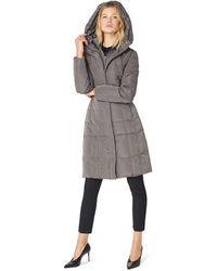 cole haan quilted coat with inner bib