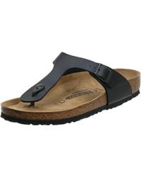 Birkenstock - Gizeh Toe Thong Footbed Sandals Black - 7 Uk - Lyst