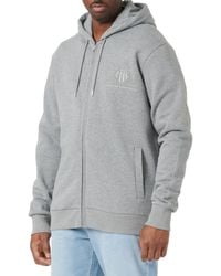 GANT - Tonal Archive Shield Zip Hoodie Kapuzenpullover - Lyst
