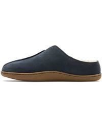 Clarks - Home Mule S Slippers 9 Navy Suede - Lyst