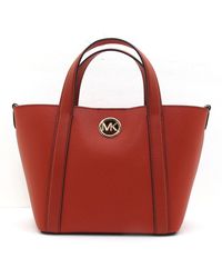 Michael Kors - Hadleigh Small Leather Double Handle Tote Messenger - Lyst
