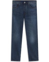 HUGO - Jonah Regular Fit Jeans In Medium Blue Stone-washed Cotton Denim - Lyst
