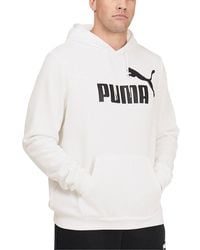 PUMA - Felpa Con Cappuccio Essentials Con Logo Grande Da, /Altro - Lyst