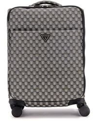 Guess - Trolley Follie 18 In 8-wheeler Black Logo Zwart 52cm - Lyst