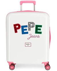 Valise Trolley Cabine rigide Pepe Jeans Luggage Classic Blanche