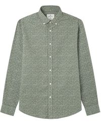 Springfield - Reconsider Slub L/S Shirt Printed Cotton Fabric IN Regular FIT Camisa - Lyst