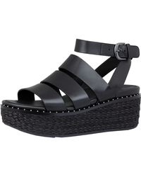 Fitflop - Eloise Strappy Wedge S Wedge Black - Lyst
