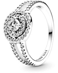 PANDORA - Sparkling Double Halo Ring - Lyst