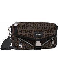 Replay - Shoulder Bag With Logo Print - Lyst