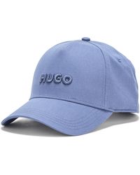HUGO - Big Logo Cotton Baseball Hat Cap - Lyst