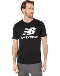 New Balance - Essentials Stacked Logo Tee - Lyst