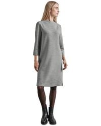 Street One - A144268 Knielanges Kleid in Unifarbe,Heather Grey Mel.,36 - Lyst