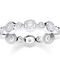 Thomas Sabo - Ring Kreise mit weißen Steinen Silber 925 Sterlingsilber TR2256-051-14 - Lyst